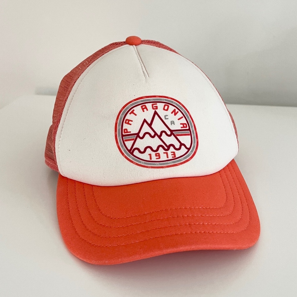 Patagonia Red and White Trucker Hat